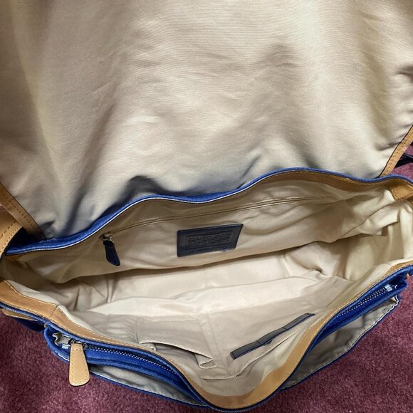Coach F70201 Voyage Canvas Shoulder Bag Blue. - Picture 4 of 6
